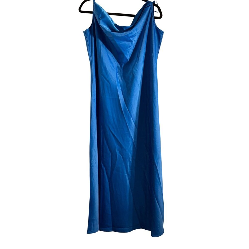 WAYF Womens Blue Cowl Neck Maxi Dress Size XXL - Picture 2 of 12